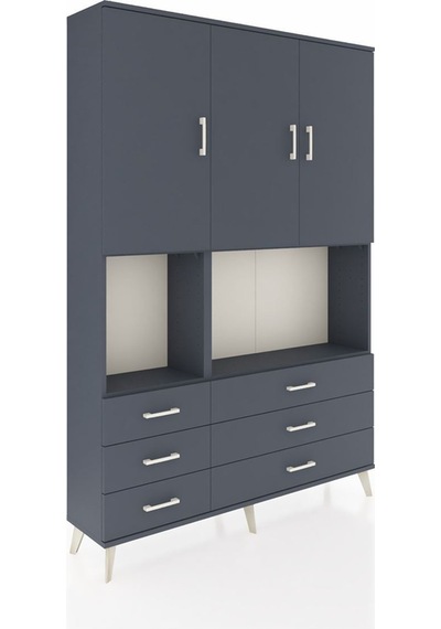 Arges Dolap 6 Raflı 6 Çekmeceli 3 Kapaklı 132x30x195 Antrasit-antrasit/antrasit Antrasıt/antrasıt Arges Dolap 6 Raflı 6 Çekmeceli 3 Kapaklı 132x30x195 Antrasit-antrasit/antrasit Antrasıt/antrasıt