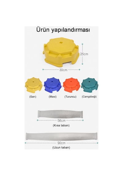 Çocuk Denge Oyunu Seti Montessori Kaydırmaz Denge Yolu Ve Platform Oyuncağı - 4 Adet Eşit Parça Denge Yolu