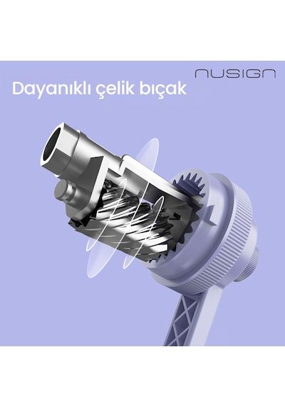 Nusıgn Döner Kalemtıraş 6.9-8mm Grafit Kalem Uyumlu Gri Kalemtıraş