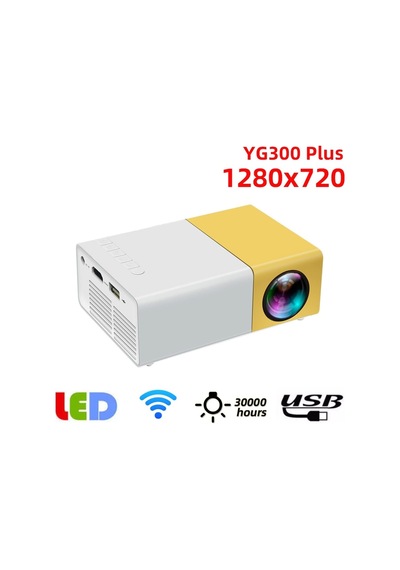 YG300 Plus 1280x720 80 ANSI Lümen Mini Projeksiyon Cihazı