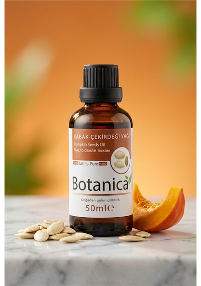 Botanica %100 Saf Kabak Çekirdeği Yağı Soğuk Sıkım Destekleyici Doğal Bitkisel Gıda Uyumlu 50 Ml 50 ML