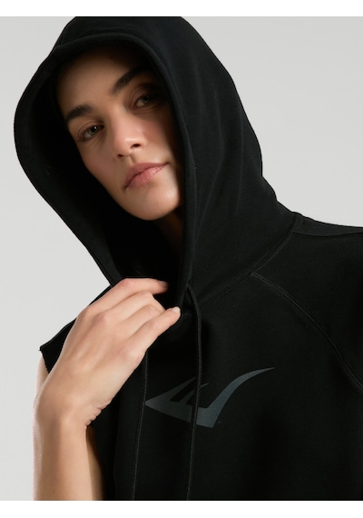 Everlast Ever Classics Wmn Siyah Kadın Crop Kapüşonlu Kolsuz Sweatshirt Siyah