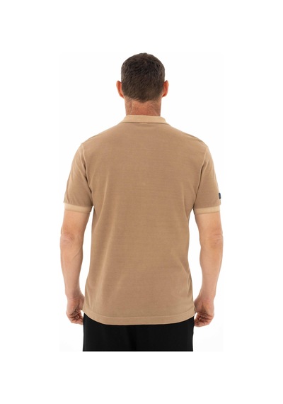 AR-MA Arma Erkek Regular Fit Parça Boyama Polo Yaka Tişört Y25374376101 Kahverengi