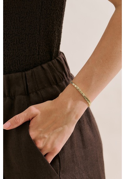 Üçgen Motifli Bileklik Gold Ss26blk00044-51
