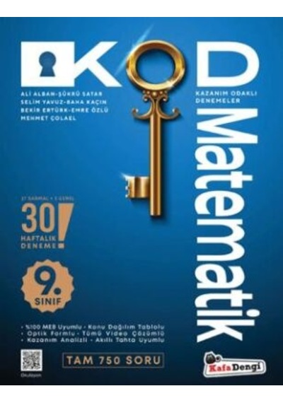 Kafadengi 2026 9. Sınıf Matematik Kod Haftalık Süreç Uygulamaları