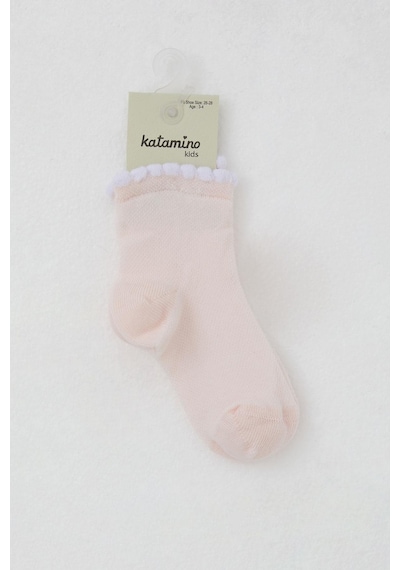Katamino Kız Çocuk Soket Çorap Basic 1-6 Yaş, Pembe
