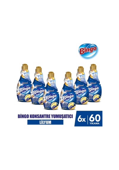 Soft Konsantre Çamaşır Yumuşatıcısı Lilyum 6 x 1440 ML