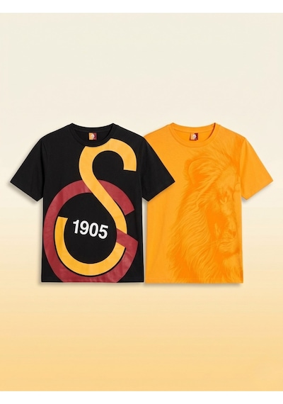 Galatasaray Lisanslı Taraftar T-shirt Siyah - Sarı