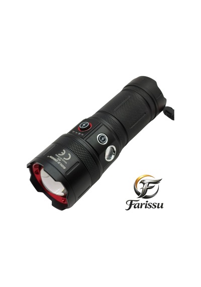 Gold Orion R53 Profesyonel 100w 3000 Lümen Zoomlu Şarjlı El Feneri Siyah