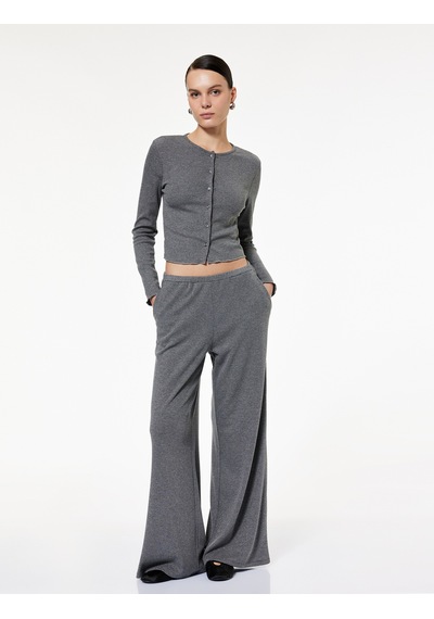 Koton Cepli Viskon Karışımlı Basic Pijama Altı Antrasit Melange 6wlk40255mk Antrasit Melanj Koton Cepli Viskon Karışımlı Basic Pijama Altı Antrasit Melange 6wlk40255mk Antrasit Melanj