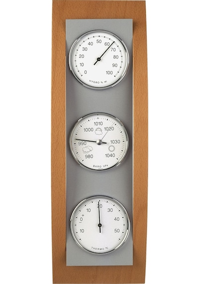Tfa Dostmann Analog Meteoroloji İstasyonu, Ahşaptan Yapılmış, Barometre, Termometre, Higrometre, Kahverengi