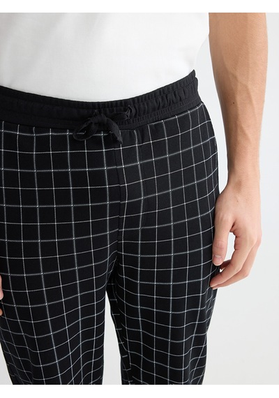 Lc Waikiki Lc Waıkıkı Siyah Standart Kalıp Ekose Desenli Erkek Pijama Alt