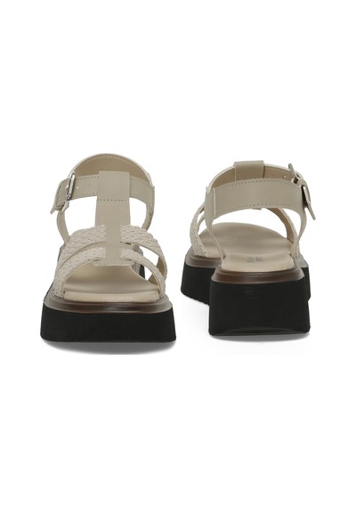 Polaris 325064.z 5fx Bej Kadın Dolgu Topuk Sandalet 000000000101985483 Bej