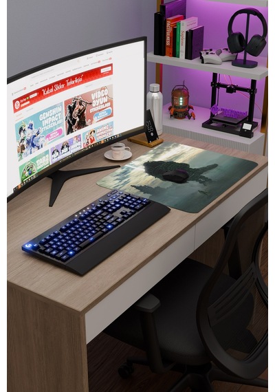 Shadow Of The Colossus Dikişli Kauçuk Oyuncu Mousepad V4 - 48x40 Xl Gaming Mouse Pad