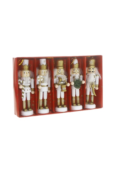 5 Adet 12cm Kurşun Asker Beyaz