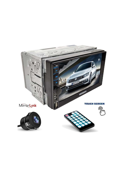 Kamosonic Ks-g753 Mirrorlink Bt/usb/sd/aux/fm Kameralı Double Teyp