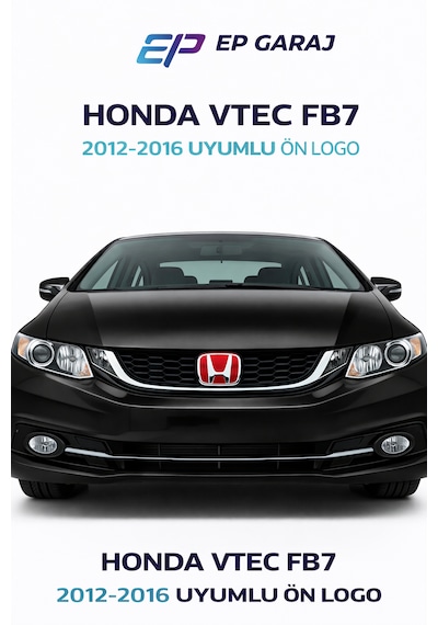 Honda Civic Fb7 2012-2016 Model Uyumlu  Ön Panjur Logo