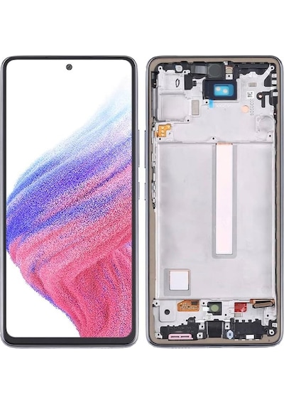 Samsung Galaxy A53 5g A536 İle Uyumlu Oled Ekran Dokunmatik Çıtalı Dar Ekran Siyah