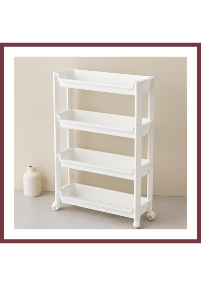 Storeşahin 4 Katlı Tekerlekli Sepet Organizer Raf 465x145x670mm Shn0720 Çok Renkli