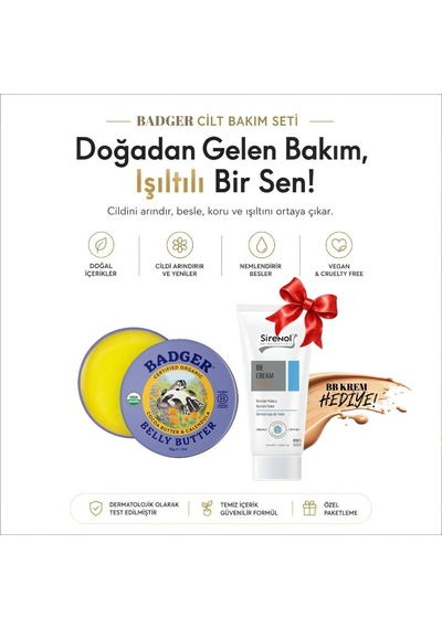 Badger Karın Bölgesi Nemlendirici Krem Ve Sirenol Bb Krem Set 56 Gr / 30 Ml