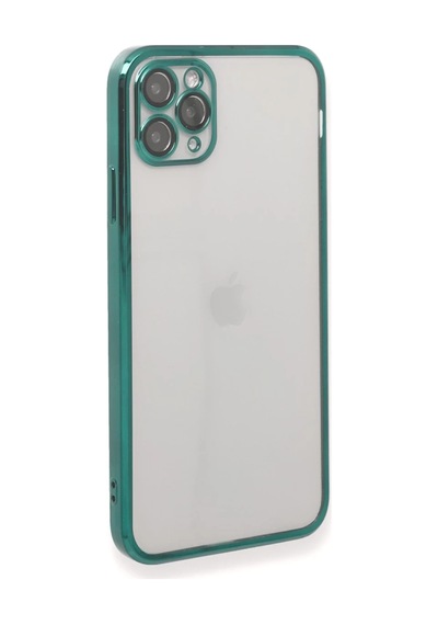 Apple iPhone Uyumlu  11 Pro Uyumlu Kılıf Lensli Silikon - Yeşil