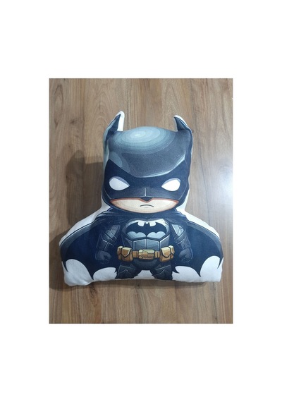 Batman Desen Şekilli Tasarım Karakter Yastık Sıyah