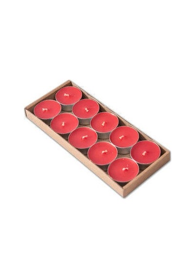 5 Adet Bozkurt Tealight Kokulu Mum 10'lu Çilek Çok Renkli