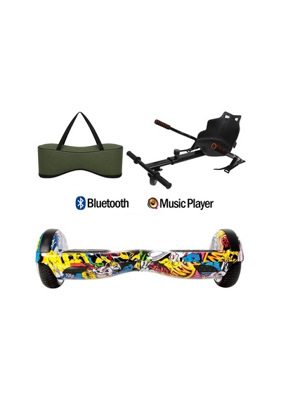 Citymate Elektrikli Kaykay Hoverboard Akıllı Denge 6.5 Inch + Hoverkart + Çanta Extrem75 Paket D01