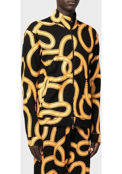 Marcelo Burlon Erkek Ceket Cmbd007f22jer0011016 Siyah-turuncu Siyah - Turuncu