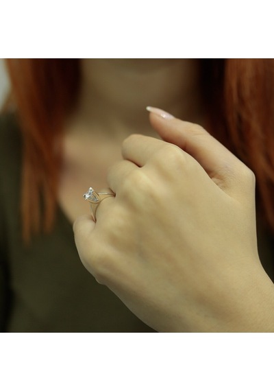 Lova G Renk 0,41 Karat Pırlanta Tektaş Yüzük - HRD Sertifikalı - 1070019