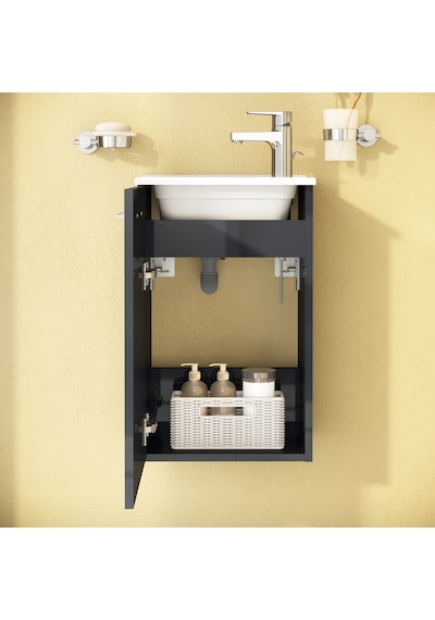 VitrA Mia 69582 Banyo Dolabı Seti Parlak Antrasit 40 CM Antrasit
