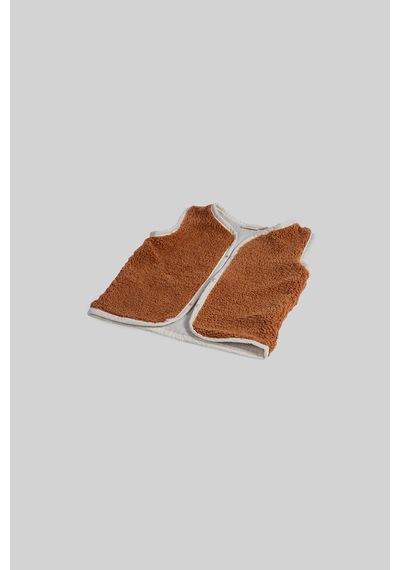 Luckka Heritage Puffy Astarlı Peluş Bebek Çocuk Yelek - Wellsoft Yelek - Ztpufyelek Kahverengi