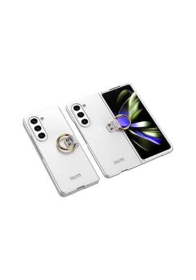 Galaxy Z Fold 5 Kılıf Zore Kıpta Yüzüklü Flip Sert Kılıf