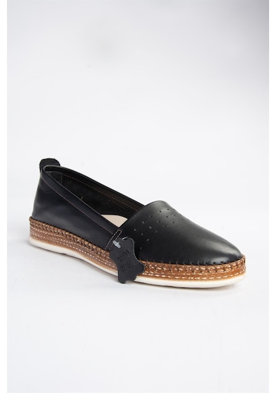 Fox Shoes P555002503 Siyah Hakiki Deri Günlük Kadın Ayakkabı Siyah-hakiki Deri Siyah