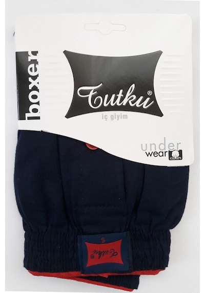 Erkek Lacivert Penye Düğmeli Boxer Paket 1'li Lacivert