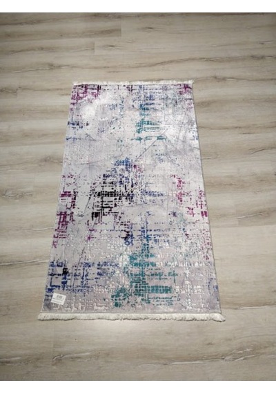 Yamalıhome Bambu Halı B1026 Mürdüm Mavi 80X140 Cm Pratik Halı