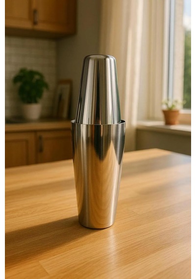 Premium Paslanmaz Çelik Boston Shaker Kokteyl Hazırlama Seti