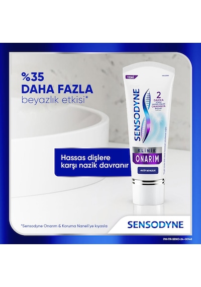 Klinik Onarım Beyazlatıcı Diş Macunu 75ml + Mini Boy Hediye 15ml