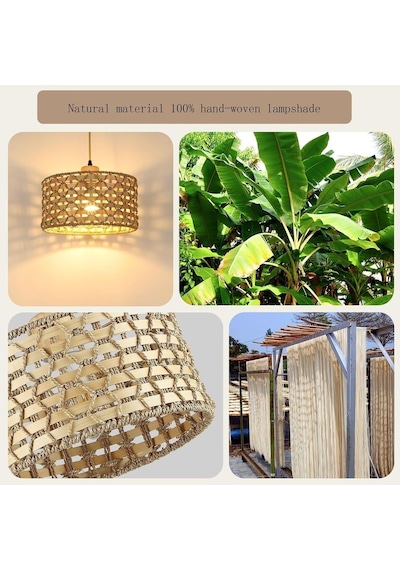 Platinium Model Tekli Rattan Bambu İskandinav Bohem Sarkıt Avize