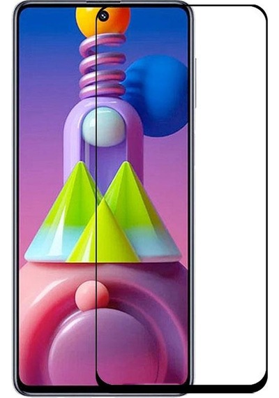 Forzacase Samsung Galaxy M51 İle Uyumlu Çerçeveli Tam Kaplayan Temperli Ekran Koruyucu - Fc003