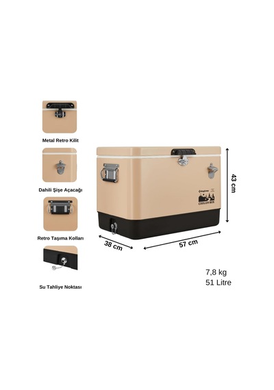 Kingcamp 51 L Cooler Box Buz Kutusu Çok Renkli