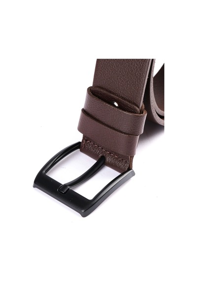 Livze 2'li Siyah - Kahverengi Manda Derisi Erkek Kot Kemeri 4,5 Cm Çok Renkli