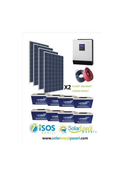 2 Kw Güneş Enerjili Bağ Evi.hobi Bahçesi Paketi