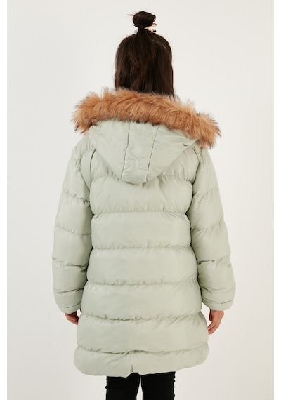 Lela Içi Peluş Astarlı Çıkarılabilir Kapüşonlu Suya Dayanıklı Kız Çocuk Mont 5761910 Çağla