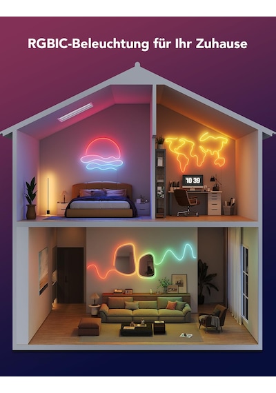 Govee Neon Halat Işık 2, Rgbıc Neon Led Şerit 5m, Şekil Haritalamalı, Dıy Tasarımı, Smartthings İle Uyumlu, Matter, Alexa Ve Google Assistant, Oyun Odası Duvar Dekorasyonu İçin, Siyah Govee Neon Halat Işık 2, Rgbıc Neon Led Şerit 5m, Şekil Haritalamalı, Dıy Tasarımı, Smartthings İle Uyumlu, Matter, Alexa Ve Google Assistant, Oyun Odası Duvar Dekorasyonu İçin, Siyah