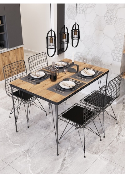 Avvio 80x120 Tekir 4 Kişilik Yemek Masası Takımı-mutfak Masası Takımı-ceviz Oval Kenar Akçaağaç Avvio 80x120 Tekir 4 Kişilik Yemek Masası Takımı-mutfak Masası Takımı-ceviz Oval Kenar Akçaağaç