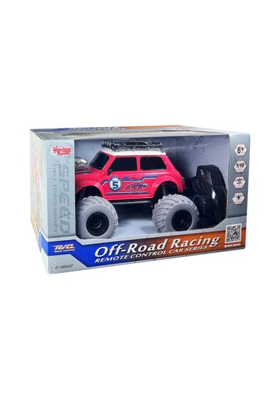 Koyu Pembe Uzaktan Kumandalı Full Fonksiyon Şarjlı Işıklı Off-road Oyuncak Araba 27.5 Cm