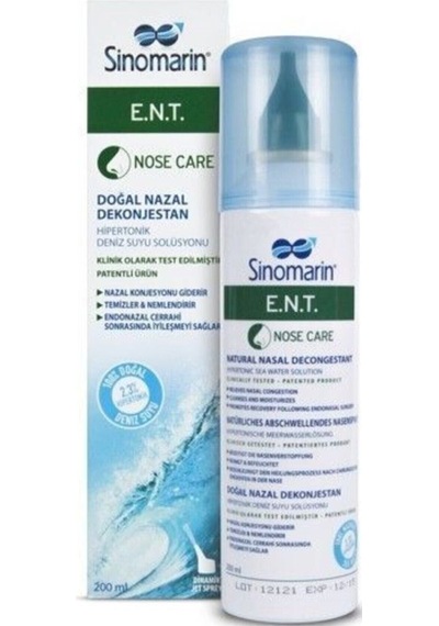 Sinomarin E.n.t. Deniz Suyu Burun Spreyi 200 Ml 2 Adet