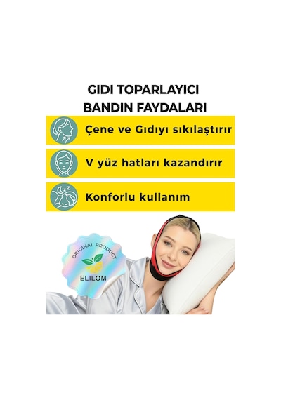 Yüz Korsesi Çene Boyun Bandı, Horlama Önleyici Ve Gıdı Toparlayıcı Maske, Unisex -