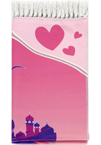 Dijital Baskılı Çocuk Seccadesi - Pembe Camili - 44 X 78 cm